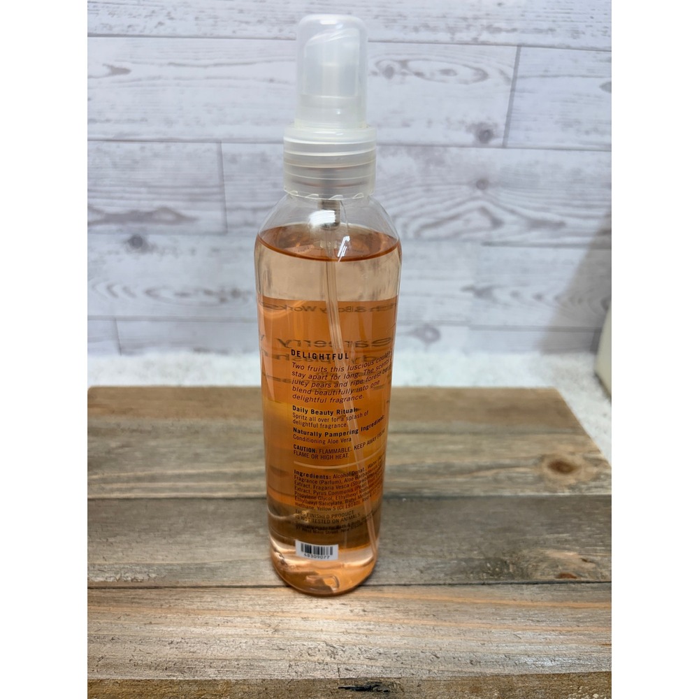 Bath & Body Works Pleasures Pearberry Body Splash Mist 8oz Vintage Scent - Picture 2 of 3